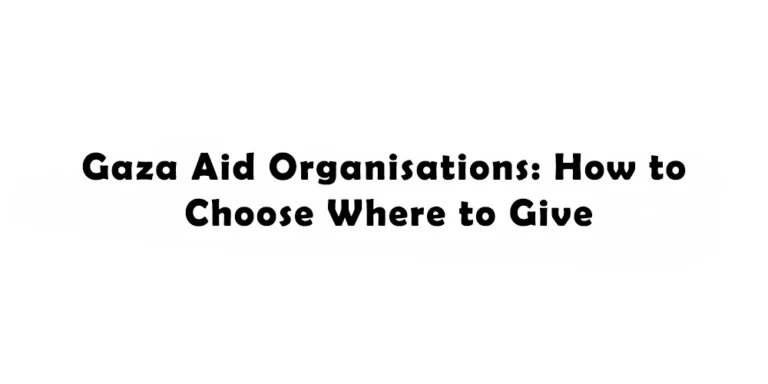 Gaza Aid Organisations: How to Choose Where to Give